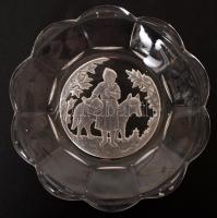 Piroska és a farkas, antik süteményes készlet, homok fújt, hibátlan,