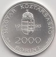 1998. 2000Ft Ag "Integráció az EU-ba - EURO II" T:BU Csak 3000db!