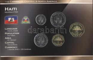 Haiti 1995-2003. 5c - 5G 5klf fémpénz "World Money" T:1 Haiti 1995-2003. 5 centimes - 5 Gourdes 5 different "World Money" C:UNC