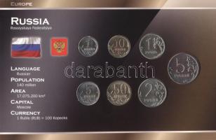 Oroszország 1998-2010. 1k - 5R, 7klf fémpénz "World Money" T:1 Russia 1998-2010. 1 kopek - 5 Rubles, 7 different metal coins "World Money" C:UNC