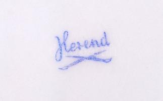 Herendi virág mintás váza, kézzel festett, jelzett, hibátlan, m:20 cm