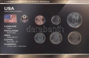 Amerikai Egyesült Államok 1999-2009. 1c - 1/2$, 6klf fémpénz "World Money" T:1
USA 1999-20...