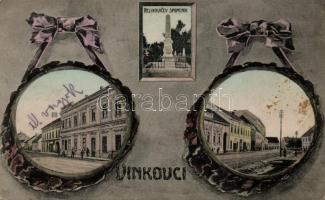 Vinkovce, Vinkovci; Hotel Lehrner, Hotel Slavonija, monument (fa)