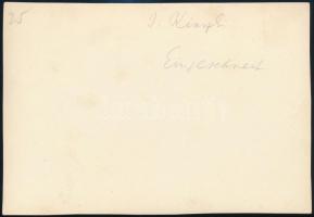 cca 1933 Kinszki Imre (1901-1945): Eingeschneit, aláírt vintage fotóművészeti alkotás, 12x17,5 cm