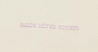 cca 1940 Reich Péter Cornel: Profil. Vintage felvétel, hátoldalán pecséttel jelzett, 17x21cm (jobb f...