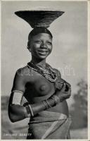 Smiling beauty, African folklore, ethnic nude