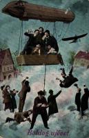 New Year, airship, humour (fl)