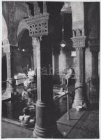 1942 Werner Cohnitz: A Rudas fürdő 27 fokos mély medencéje. Vintage fotó, hátoldalán szerzői pecséttel jelzett, 23x17cm