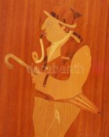 "Hanzi", fa intarzia, 62×34 cm