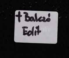 Balczó Edit (1935-2010): Jelek. Festett fali kerámia, jelzett, hibátlan, 37×31 cm