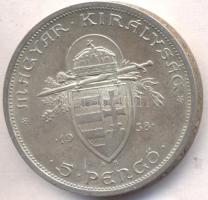 1938. 5P Ag "Szent István" T:2
