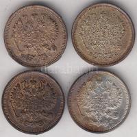 Oroszország 1914-16. 10k Ag (4x) T:2-
Russia 1914-16. 10 Kopeks Ag (4x) C:VF