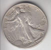 Amerikai Egyesült Államok 1943. 1/2$ Ag "Walking Liberty" T:3 USA 1943. 1/2 Dollar Ag "Walking Liberty" C:F