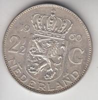 Hollandia 1960. 2 1/2G Ag "Julianna" T:2-
Netherlands 1960. 2 1/2 Gulden Ag "Juliana&...