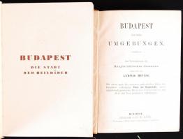2db német nyelvű Budapest-útikalaúz: Ludwig Hevesi: Budapest und seine Umgebungen. Bp., [1873], M. R...