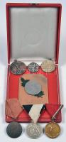 Vegyes sportérem tétel, közte 1949. "Ganz II. díj" Br sportérem, 1965. Tenisz plakett dísztokban T:vegyes