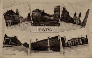 Pápa Református nőnevelő intézet, színház, Esterházy út és kastély, bencés templom és rendház