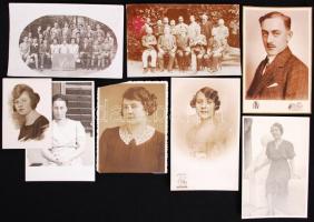 1880-1940 17db régi portré, illetve csoportkép / 
Vintage photos