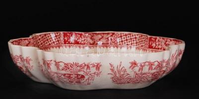 cca 1900 Máz alatt díszített, jelzett, W.T. Copeland & Sons Soke-on-Trent-i porcelán gyümölcsös ...