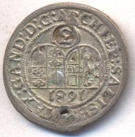 Osztrák Államok / Salzburg 1681. 3Kr Ag "Maximilian Gandolph" T:2 ly. Austrian States / Salzburg 1681. 3 Kreuzer Ag "Maximilian Gandolph" C:XF hole