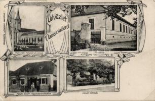 Vámoscsalád Pollák Albert vegyeskereskedése, vasútállomás, Art Nouveau (EK)