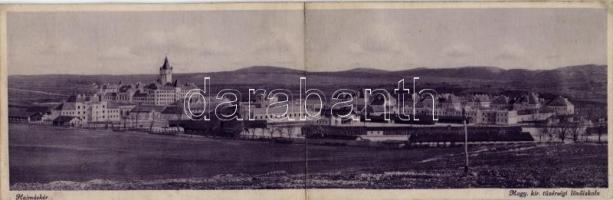 Hajmáskér, magyar királyi tüzérségi lövőiskola, panorámalap (fl)