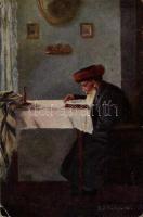 Judaica, hebrew, contemplation on Saturday, s: K. O. Belawski (EK)