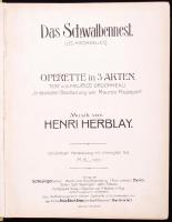Henri Herblay: Das Schwalbennest [Les Hirondelles]. Operette in 3 Akten... Vollständiger Klavierausz...