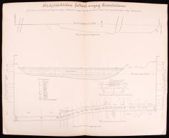 1897 A Káposztásmegyeri vízmű és Szentendre közötti összekötő alagút két terve 44x35 cm