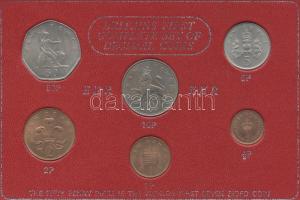Nagy-Britannia 1968-1971. 1/2P-50P sor dísztokban T:2 Great Britain 1968-1971. "Britains First Complete Set of Decimal Coins" 1/2 Pence - 50 Pence coin set, in case T:XF