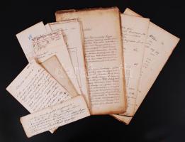 1900 A Királyi Vár átépítésével kapcsolatos iratok. Talajvíztelenítési munkálatok költségtervei, tervrajzok, valamint a mérnök és a bizottság valamint a miniszterelnökkel kötött szerződés hivatalos másolata. Kb 30 db irat