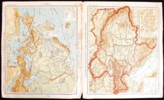 cca 1910 Kozma Körösi Atlasz Magyarország térképe 48x29 cm