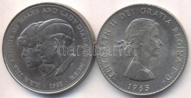 Nagy-Britannia 1965-1981. 1C "Churchill" + 25p "Lady Diana és Károly herceg"  T:...