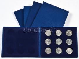 NDK fémpénz gyűjtemény 5db berakóban, kartontartóban, a gyűjtemény hiányos, összesen 47db, közte sok emlékpénz is T:1,2 GDR collection of metal coins in collectors set(incomplete), with 47pcs of coins, lot of commemorative coins C:UNC,XF