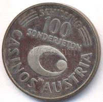 Ausztria 1985. 100Sch Ag zseton "150 éves a meráni gyógyfüdő" (10.06g/0.835/30mm) T:PP Austria 1989. 100 Schilling Ag token "150th Anniversary of the Spa of Meran" (10.06g/0.835/30mm) C:PP
