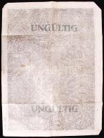 1915 Bozovics és környéke / Kovászna katonai térkép érvénytelenítő bélyegzéssel / 
1915 Military map...