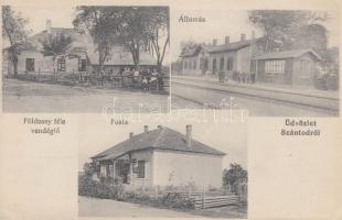 Szántód vasútállomás, Földessy vendéglője, posta (EK)