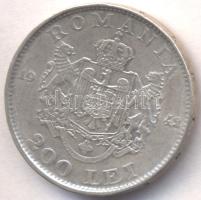 Románia 1942. 200L Ag T:2- Romania 1942. 200 Lei Ag C:VF
