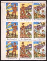 9 db Cserkészfiúk levélzáró 3x3-as tömbön