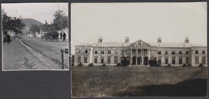cca 1910 Seregélyes gr. Hadik kastély + Pilisszántó 1943 fotó 12x8 cm