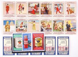 20 db klf levélzáró: Langenscheidts szótárak 12 db klf, St. Ingbert Baumaschien 5db, Goppelt gyümölcslevek 3 db klf