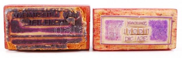 7 db klf bélyegző, 3 db a Dunakeszi totózóé, 4db fa bélyegző, egyikről hiányzik a gumi