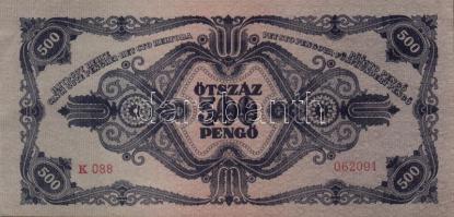 1945. 500P (5x) egymásutáni sorszámmal! T:I-,II
