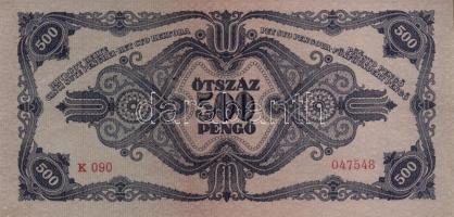 1945. 500P (3x) egymásutáni sorszámmal! T:I- (hajtatlanok)