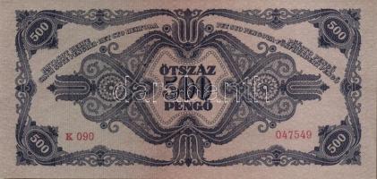 1945. 500P (3x) egymásutáni sorszámmal! T:I- (hajtatlanok)