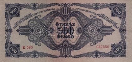 1945. 500P (3x) egymásutáni sorszámmal! T:I- (hajtatlanok)