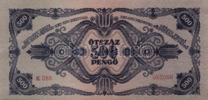1945. 500P (10x) egymásutáni sorszámmal! T:I- (hajtatlanok)