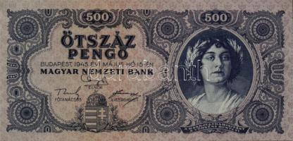 1945. 500P (10x) egymásutáni sorszámmal! T:I- (hajtatlanok)