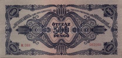 1945. 500P (10x) egymásutáni sorszámmal! T:I- (hajtatlanok)
