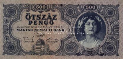 1945. 500P (10x) egymásutáni sorszámmal! T:I- (hajtatlanok)